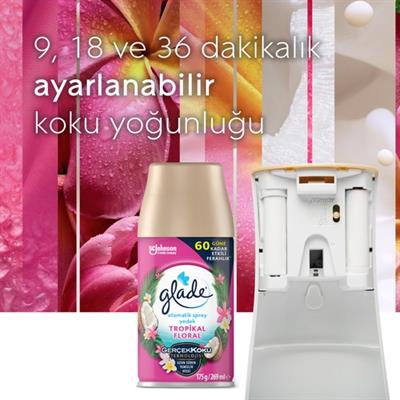 Glade Oda Kokusu Otomatik Sprey 2li Yedek Okyanus Sessizliği ve Tropikal Floral 269mlx2