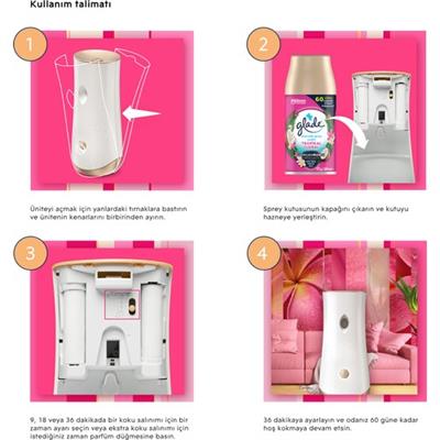 Glade Oda Kokusu Otomatik Sprey 2li Yedek Okyanus Sessizliği ve Tropikal Floral 269mlx2
