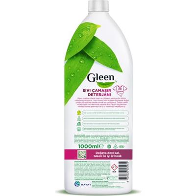 Gleen Organik İçerikli Vegan 1 lt Lavanta-Bergamot Sıvı Performans Çamaşır Deterjanı