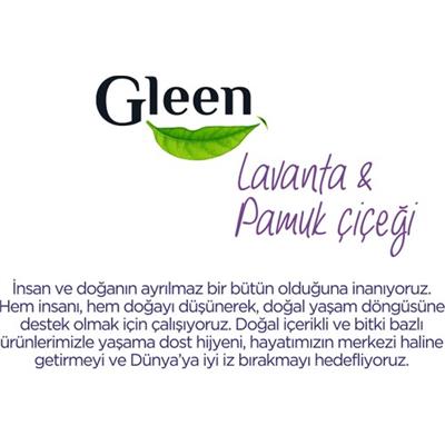 Gleen Organik İçerikli Vegan 1 lt Lavanta-Pamuk Çiçeği Konsantre Yumuşatıcı