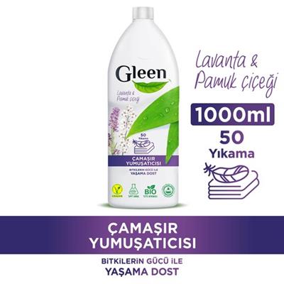 Gleen Organik İçerikli Vegan 1 lt Lavanta-Pamuk Çiçeği Konsantre Yumuşatıcı