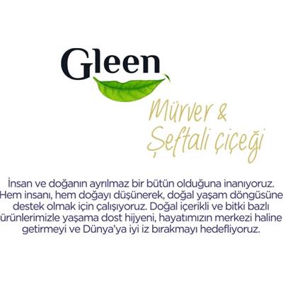 Gleen Organik İçerikli Vegan 1 lt Mürver-Şeftali Çiçeği Konsantre Yumuşatıcı