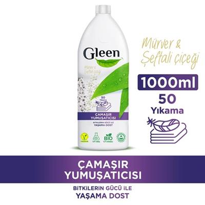 Gleen Organik İçerikli Vegan 1 lt Mürver-Şeftali Çiçeği Konsantre Yumuşatıcı
