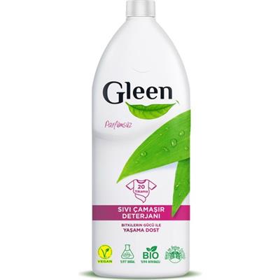 Gleen Organik İçerikli Vegan 1 lt Parfümsüz Sıvı Performans Çamaşır Deterjanı