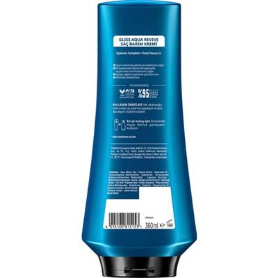 Gliss Aqua Revive  Hyalüron ve Deniz Yosunu Özlü Nemlendirici Saç Bakım Kremi 360  ml Normal ve Kuru Saçlar