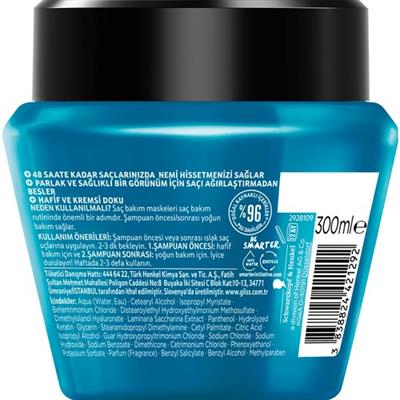 Gliss Aqua Revive Hyaluron ve Deniz Yosunu içeren Nemlendirici 2si 1 Arada Maske 300ml