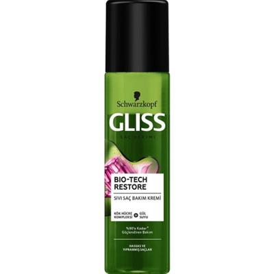 Gliss Bio-Tech Restore Güçlendirici Sıvı Saç Bakım Kremi - Kök Hücre Kompleksi ve Gül Suyu ile 200 ml