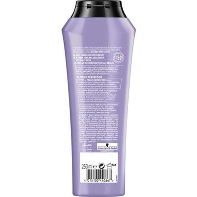 Gliss Blonde Perfector Turunculaşma Karşıtı Onarıcı Mor Şampuan 250 ml Röfleli Boyalı Doğal Sarı Saçlar