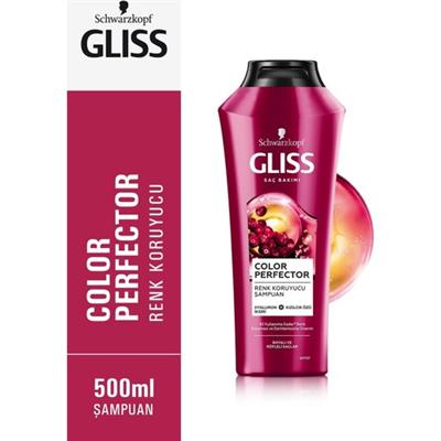 Gliss Color Perfector Renk Koruyucu Şampuan - Hyaluron İksiri ve Kızılcık Özü ile 500 ml