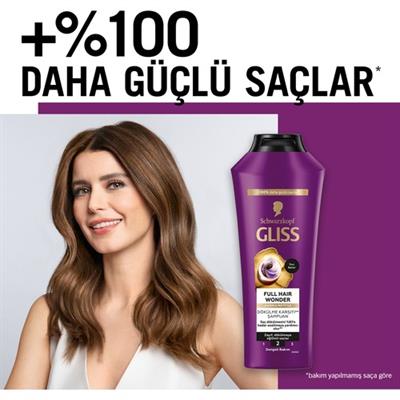 Gliss Full Hair Wonder Kafein & Peptit Saç Dökülme Karşıtı Şampuan 400 ml Dökümeye Eğilimli Saçlar