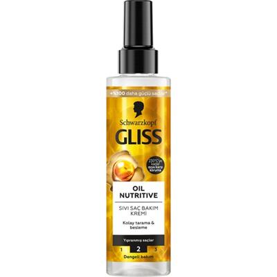 Gliss Oil Nutritive  Omega 9 ve Marula Yağı içeren Besleyici Saç Bakım Kremi 200 ml Yıpranmış Saçlar