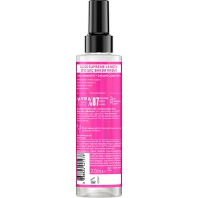 Gliss Supreme Length Biotin  & Şakayık Çiçeği Koruyucu Saç Bakım Kremi 200 ml Yağlı Köklü Kuru Uçlu Saçlar
