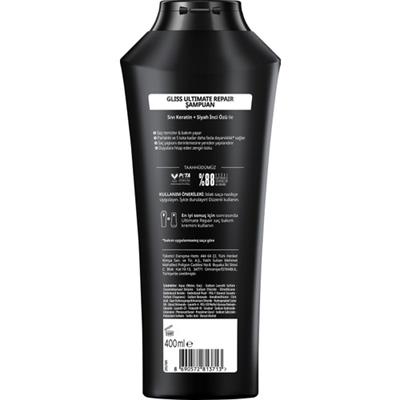 Gliss Ultimate Repair Keratin içeren Derinlemesine Güçlendirici Şampuan 400 ml Yıpranmış Kuru Saçlar