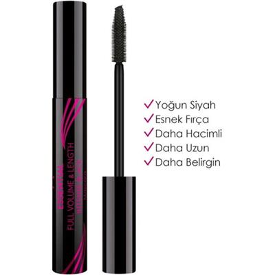 Golden Rose Essential Full Volume & Lenght Mascara - Intense Black - Hacim Veren Maskara - 8691190070595