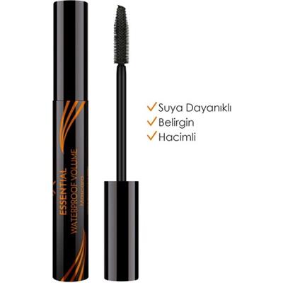 Golden Rose Essential Waterproof Volume Mascara Black - Suya Dayanıklı Maskara - 8691190070687