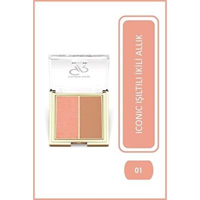 Golden Rose İkonik Allık Duo Rose & Nude Yüksek Pigmentasyonlu Kolay Uygulama