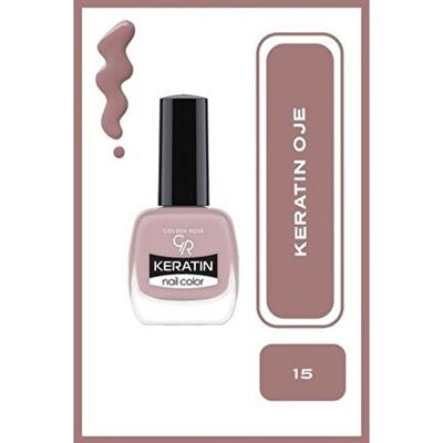 Golden Rose Keratin Oje No: 15 Parlak ve Kalıcı Formül 11 ml Göz Alıcı Renk Seçenekleriyle