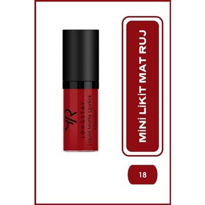Golden Rose Longstay Liquid Matte Lipstick (Mini) No:18