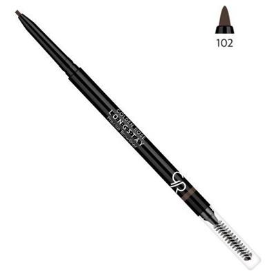 Golden Rose Longstay Precise Browliner No: 102 Deep Brown - Asansörlü Kaş Kalemi - 8691190595029