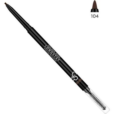 Golden Rose Longstay Precise Browliner No: 104 Medium Brown - Asansörlü Kaş Kalemi - 8691190595043