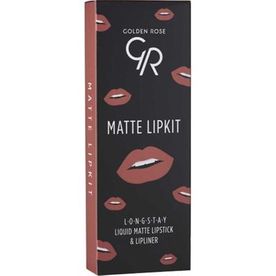 Golden Rose Matte Lip Kit - Warm Sable - Likit Mat Ruj & Dudak Kalemi - 8691190433420