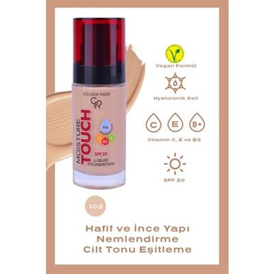 Golden Rose Moisture Touch Liquid Foundation Spf20 No: 102 Nemlendirici Etkili Fondöten - 8691190533670