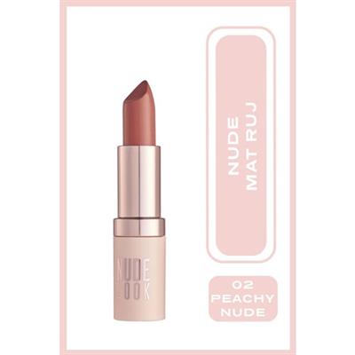 Golden Rose Nude Look Perfect Matte Lipstick No: 02 Peachy Nude - Mat Ruj - 8691190967291
