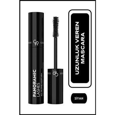 Golden Rose Panoramic Lashes All In One Mascara - Black - Uzunluk Veren Maskara - 8691190965402