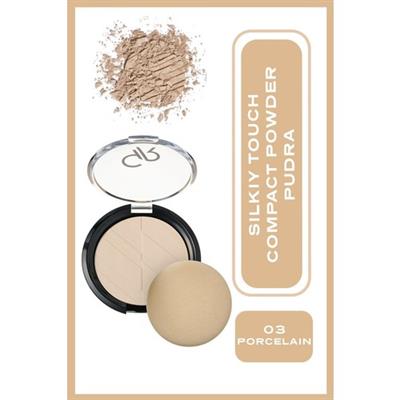 Golden Rose Silky Touch Compact Powder No: 03 Porcelain - Sıkıştırılmış Pudra - 8691190115036