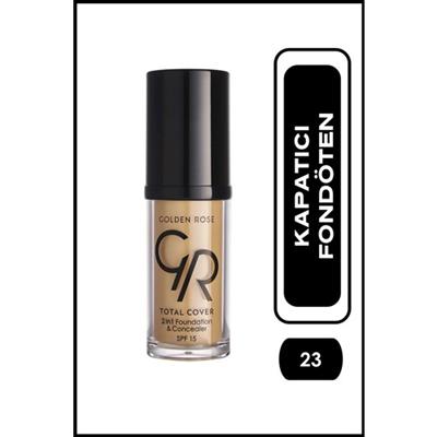 Golden Rose Total Cover 2si 1 Arada Fondöten ve Kapatıcı No:23