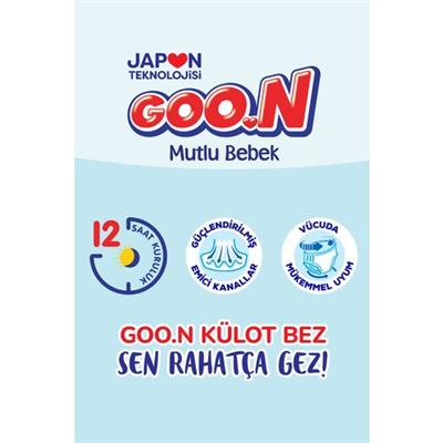 Goo.N Mutlu Bebek 4 Numara Külot Bebek Bezi Fırsat Paketi - 12 Saat Kuruluk - 78 Adet