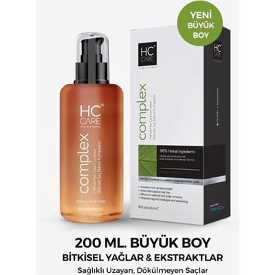 HC Care Bitkisel Saç Bakım Kompleksi 200 ml Saç Uzatıcı Onarıcı Formül Tüm Saç Tiplerine Uygun