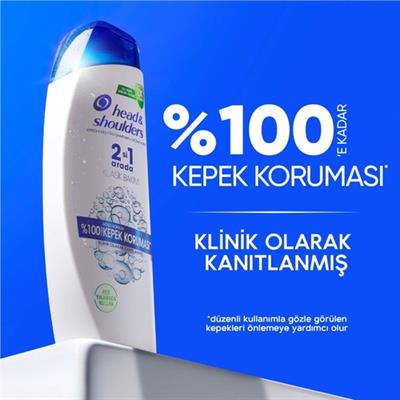Head & Shoulders 2si 1 Arada Kepek  Şampuan Klasik Bakım 625 ml