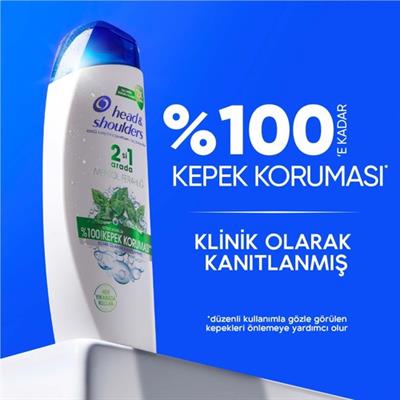 Head & Shoulders Mentol Ferahlığı 2si1 Arada Kepeğe Karşı Etkili Şampuan 625 ML
