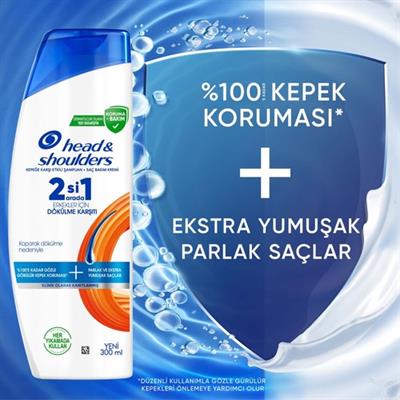 Head&Shoulders Erkekler Için Dökülmekarşıtı 2si 1 Arada Şampuan 300 ml