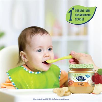 Hero Baby Elmalı Muzlu Kavanoz Mama 125g