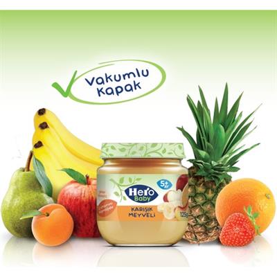 Hero Baby Karışık Meyve Püreli Kavanoz Mama 125g