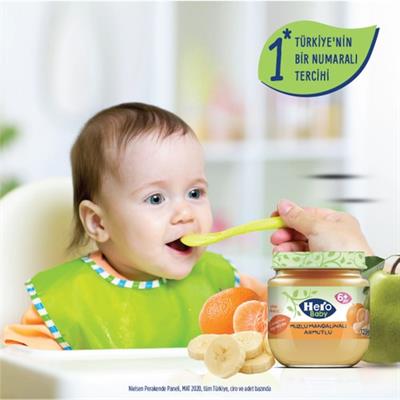 Hero Baby Muzlu Mandalina Armutlu Kavanoz Maması 125 gr