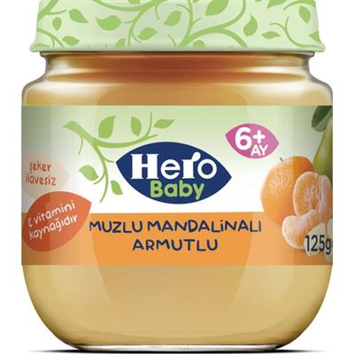 Hero Baby Muzlu Mandalina Armutlu Kavanoz Maması 125 gr