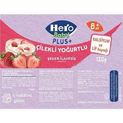 Hero Baby Plus Çilekli Yoğurtlu Kavanoz Mama