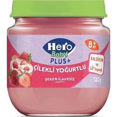Hero Baby Plus Çilekli Yoğurtlu Kavanoz Mama