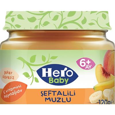 Hero Baby Şeftalili Muzlu Kavanoz Mama 120 gr