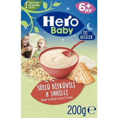 Hero Baby Sütlü Bisküvili 8 Tahıllı Kaşık Maması 200 g