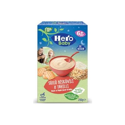 Hero Baby Sütlü Bisküvili 8 Tahıllı Kaşık Maması 200 g