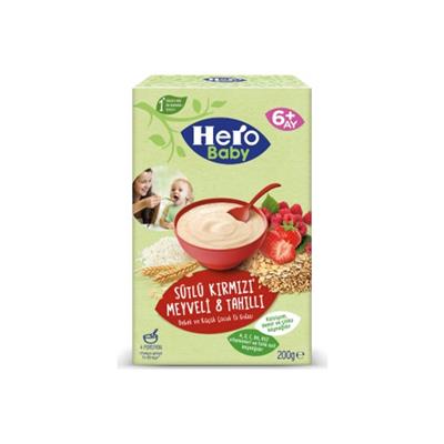 Hero Baby Sütlü Kırmızı Meyveli  8 Tahıllı
