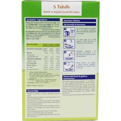 Hipp Kaşık Mamaları Organik Tahıl Bazlı Ek Gıda 5 Tahıllı 200 gr