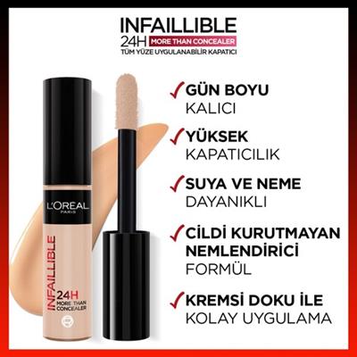 Infaillible Tüm Yüze Uygulanabilir Kapatıcı 322 Ivory Concealer