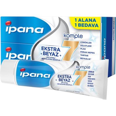 Ipana Komple Bakım Diş Macunu + Ferahlık ve Beyazlık Ağız Bakım Suyu 1 Alana 1 Bedava Paketi (65 ml + 65 ml)