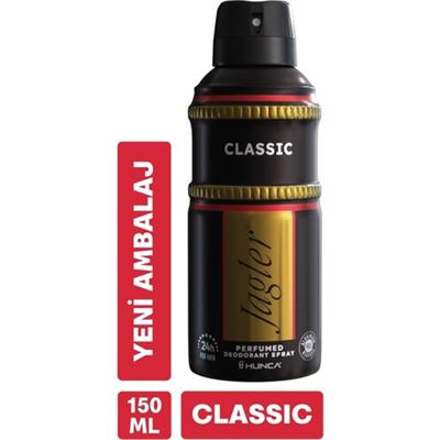Jagler Classic Sprey Deodorant - Ferah Limon ve Misk Aroması, 150 ml, Erkekler İçin Tüm Cilt Tiplerine Uygun