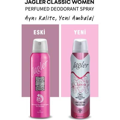 Jagler Kadın Sprey Deodorant 150 ml – Pudrasız, Oryantal Karanfil Notalı, Kalıcı ve Ferahlatıcı Koku